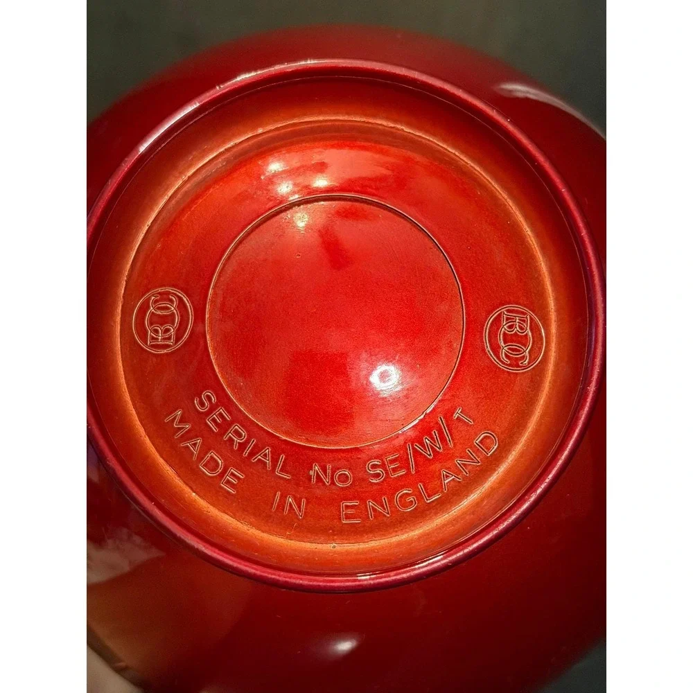 Vintage Sparklets Globemaster Soda Syphon Ruby Red Metallic MCM Seltzer Bottle